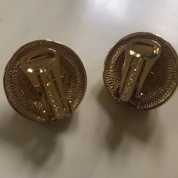 David Grau button vintage costume earrings - Picture 3 of 4